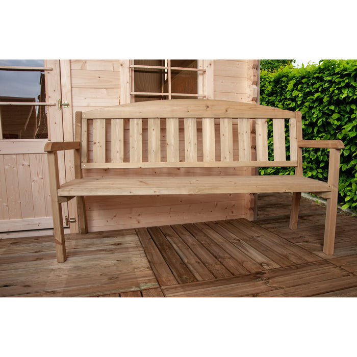 VidaXL Panchina Da Giardino 139 Cm In Legno Di Pino Impregnato - Stile Vintage Con Braccioli, Per Esterni