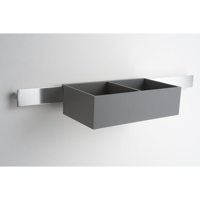 Barra Portautensili Da Cucina - 60cm, 10 Ganci, Con Portarotolo, Adesivo O A Viti, Grigio - Foto 8