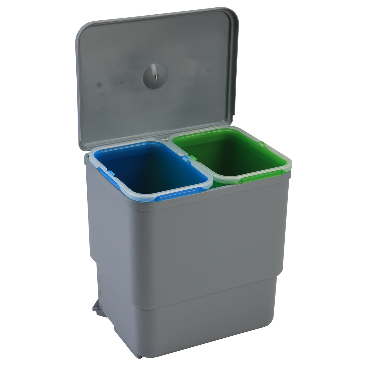 CONTENITORE lt 120 verde con pedale bidone pattumiera raccolta differenziata